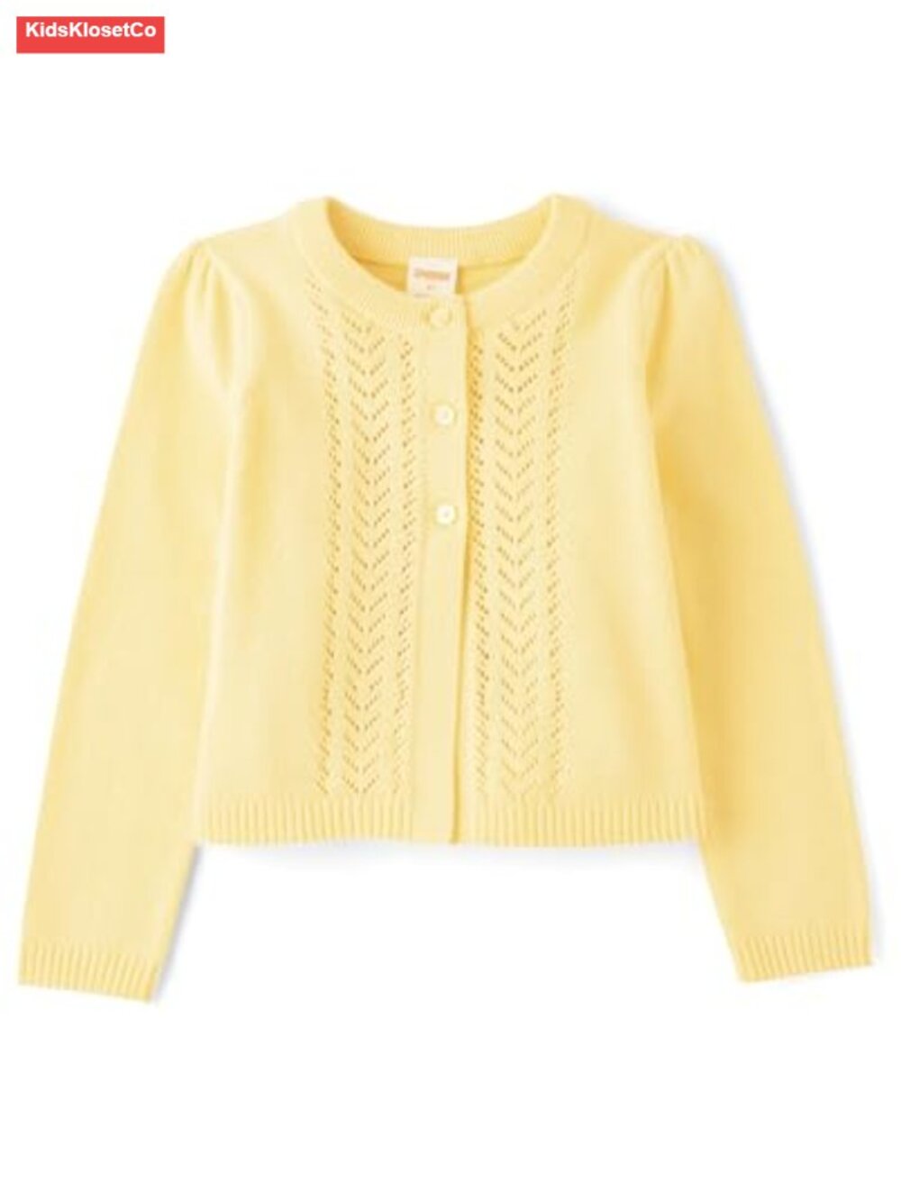 Long Sleeve Button Front Cardigan - Girl's Cotton Sweater